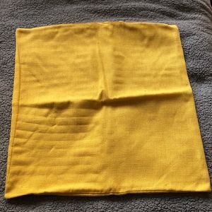 2 yellow 20 x 20 pillow covers